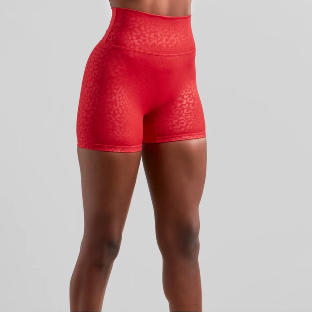 NWT BuffBunny Rebel Shorts in Red Leopard